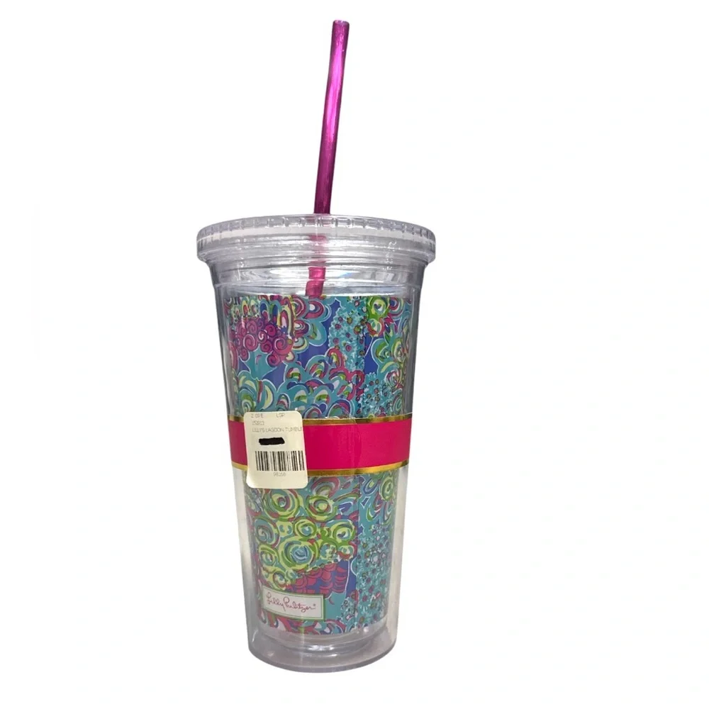 Lilly Pulitzer Colorful 20oz. Tumbler with Straw NWT